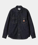 CARHARTT WIP LINCOLN SHIRT I034735 BLAU GESPÜLT - Shoelosophy