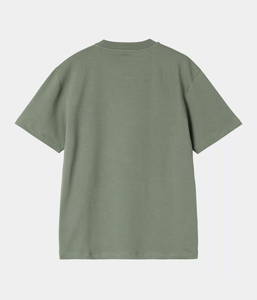 CARHARTT WIP WOMENS SCRIPT EMBROIDERY T-SHIRT I032293 PARK HORTENSIA - Shoelosophy