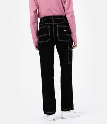 DICKIES WOMEN'S ELLENDALE DENIM RINSED BLACK WOMEN'S WORK PANTS - Shoelosophy