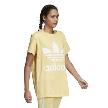 ADIDAS BIG TREFOIL OVERSIZE DAMEN T-SHIRT CE2438 GELB SAND - Shoelosophy