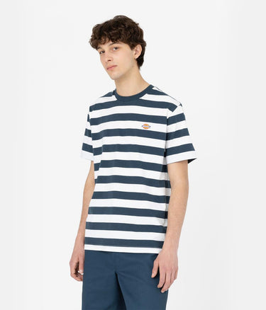 DICKIES RIVERGROVE T-SHIRT RAYURES AIR FORCE BLEU - Shoelosophy