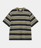 CARHARTT WIP MALONE T-SHIRT I035301 STRIPE BRASS - Shoelosophy