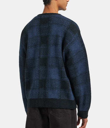 CARHARTT WIP EVERSON CARDIGAN I035978 JACQUARD BLACK JUPITER - Shoelosophy