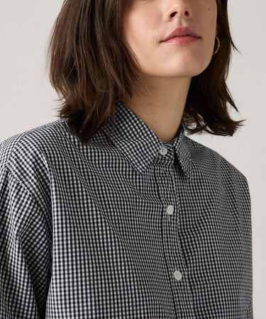 LEVI'S DAMEN CROPPED HARLIE HEMD 003P2-0000 MICRO GINGHAM DAMENHEMD - Shoelosophy