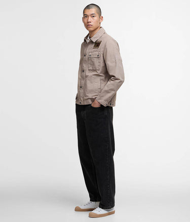 BARBOUR INTERNATIONAL STEVE McQUEEN WORKERS CASUAL MCA0976 BE51 TIMBERWOLF COTONE RIPSTOP - Shoelosophy