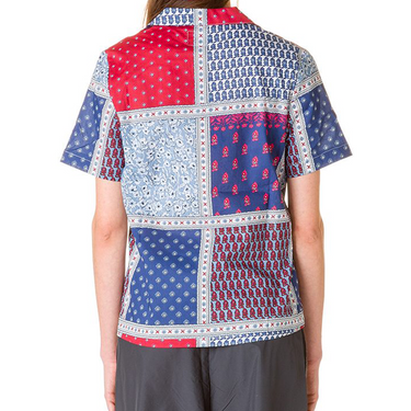 STUSSY GLENN PAISLEY CAMP SHIRT 211118 BLUE SHIRT WOMEN - Shoelosophy