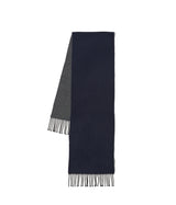 UNIVERSAL WORKS DOUBLE SIDED SCARF 33640 NAVY MID GREY - Shoelosophy
