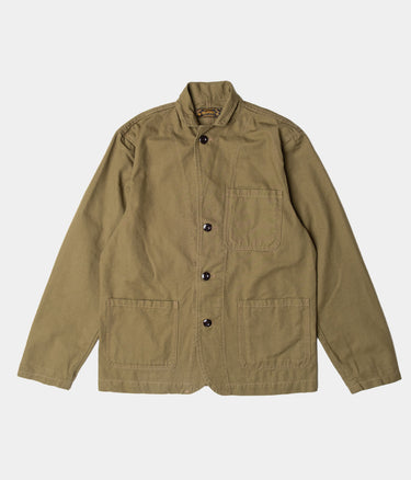 CHESAPEAKE'S PEMBROKE BLAZER JACKET MICRO CANVAS MILITARY GREEN - Shoelosophy