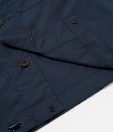 UNIVERSAL WORKS RECYCLED POLY TECH Z OVERSHIRT 34183 NAVY - Shoelosophy