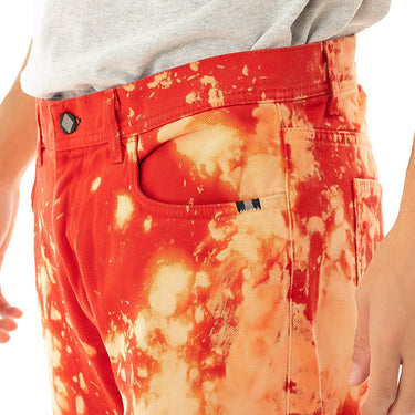 AMISH DAVID BULL RED SPLASH HOSE, HERGESTELLT IN ITALIEN HERRENJEANS TIE DYE - Shoelosophy