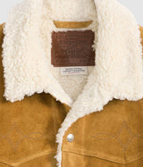 LEVI'S WESTERN SUEDE SHERPA TRUCKER JACKET EVENING SUN - Shoelosophy