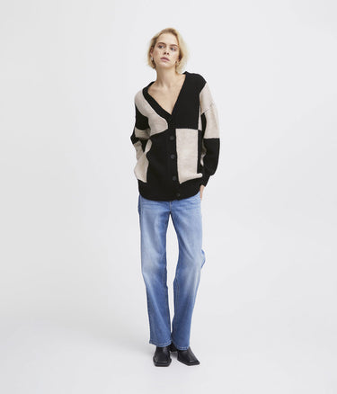 ICHI IHALLURA CARDIGAN METEORIT CHECK - Shoelosophy