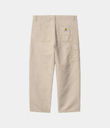 CARHARTT WIP WALTER 더블 니 팬츠 I033580 코튼 린넨 천연 린스 처리 - Shoelosophy