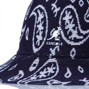 KANGOL PAISLEY LÄSSIGER HUT MIT BREITER KREMPE K3549 DUNKELBLAU WEIß - Shoelosophy