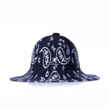 KANGOL PAISLEY LÄSSIGER HUT MIT BREITER KREMPE K3549 DUNKELBLAU WEIß - Shoelosophy