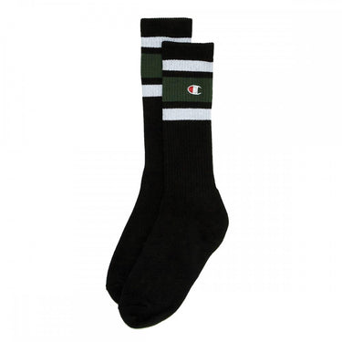 CHAMPION CREW SOCKS 804393 KK001 BLACK GREEN WHITE - Shoelosophy