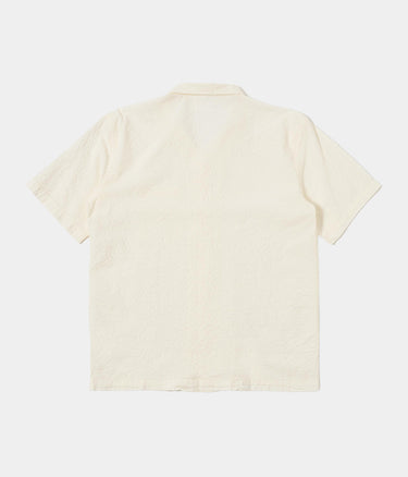 UNIVERSAL WORKS ROAD SHIRT 34559 ARTEN SEERSUCKER ECRU - Shoelosophy