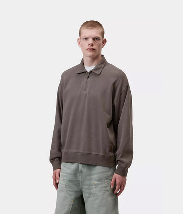 CARHARTT WIP HARPER POLO I036893 TOBACCO GARMENT DYED - Shoelosophy