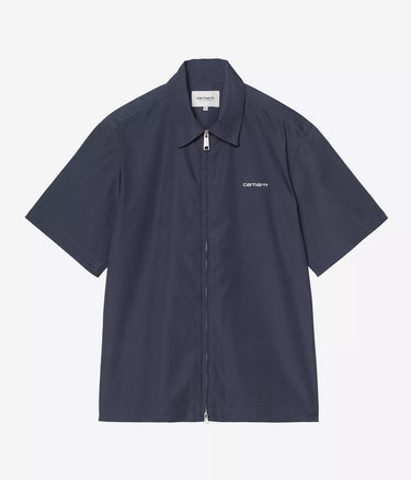 CARHARTT WIP POSTAL ZIP SHIRT I036189 BLUE WAX - Shoelosophy