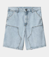 CARHARTT WIP 더블 니 쇼트 I034867 HEAVY STONE BLEACHED - Shoelosophy