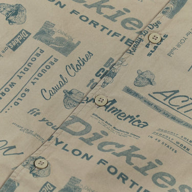 DICKIES PILLAGER SHIRT KHAKI ALLOVER PRINT CAMICIA UOMO - Shoelosophy