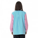 BONSAI L/S 줄무늬 셔츠 SH056 블루 푸시아 MADE IN ITALY 남성용 줄무늬 셔츠 - Shoelosophy