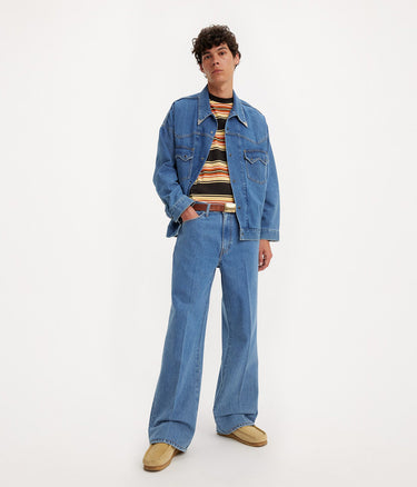 LEVI'S STAPREST FLARE A3552-0005 DENIM BLUE - Shoelosophy