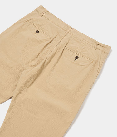 UNIVERSAL WORKS MILITARY CHINO 32528 SEERSUCKER II SAND - Shoelosophy