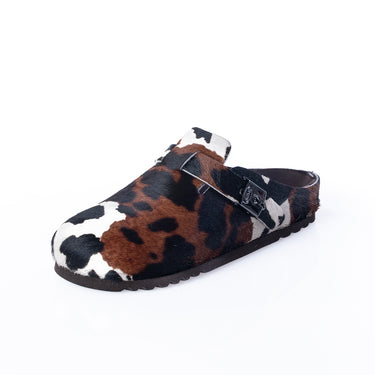 SCHOLL GRACE CLOG F00914 PONY HAIR KUHLEDER - Shoelosophy