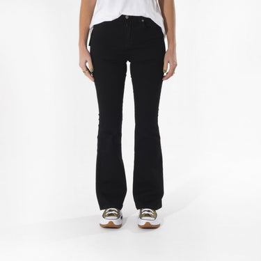 DR DENIM SONIQ 1910121 BLACK WOMEN'S FLARED PANTS - Shoelosophy