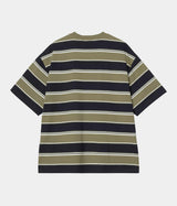 CARHARTT WIP MALONE T-SHIRT I035301 STRIPE BRASS - Shoelosophy