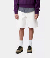 CARHARTT WIP WOMENS BRANDON SHORT I037021 WHITE RINSED - Shoelosophy