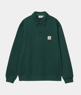 CARHARTT WIP POLO SWEATSHIRT I035532 DARK FIR - Shoelosophy