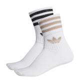ADIDAS MID CUT CREW SOCKS ED5907 MULTICOLOR GOLD BLACK 2 PAAR LAMINIERTE SOCKEN FÜR DAMEN - Shoelosophy