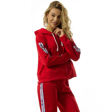 CHAMPION REVERSE WEAVE HOODED FULL ZIP TOP 111248 RS017 RED WOMEN'S SWEATSHIRT - Shoelosophy