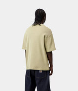 CARHARTT WIP NELSON WAFFLE T-SHIRT I036185 SANFTES GRÜNES STÜCKSTÜCKGEFÄRBT - Shoelosophy