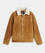 LEVI'S WESTERN SUEDE SHERPA TRUCKER JACKET EVENING SUN - Shoelosophy