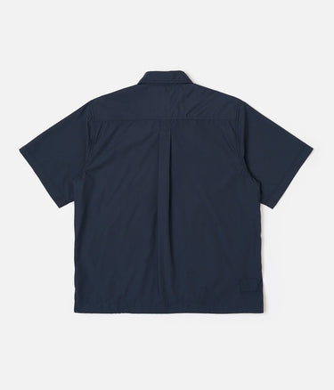 UNIVERSAL WORKS RECYCLED POLY TECH Z OVERSHIRT 34183 NAVY - Shoelosophy