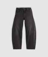 LEVI'S WOMENS BAGGY DAD BARREL 0039A-0000 REBEL EDGE BLACK - Shoelosophy