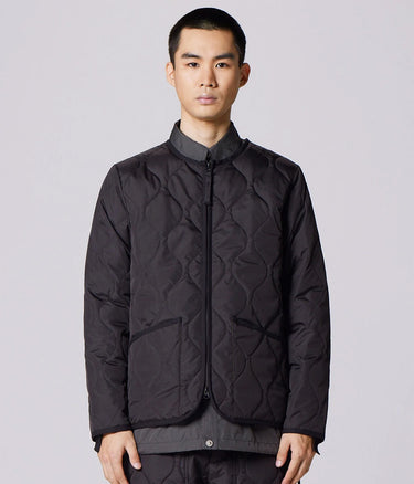 TAION UNISEX MILITARY W-ZIP CREW NECK DOWN JACKET SCHWARZ - Shoelosophy