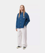 CARHARTT WIP WOMENS BRANDON PANT I035892 WHITE RINSED - Shoelosophy