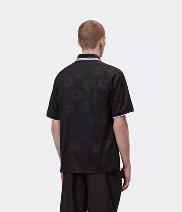 CARHARTT WIP TERRACE FOOTBALL T-SHIRT I037567 HEART TRAIN JACQUARD SCHWARZ - Shoelosophy