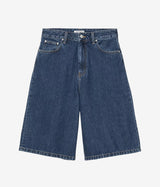 CARHARTT WIP WOMENS BELMONT SHORT I036598 BLUE STONE WASHED - Shoelosophy
