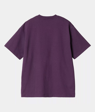 CARHARTT WIP WOMENS AMERICAN SCRIPT T-SHIRT I032218 HUCKLEBERRY - Shoelosophy