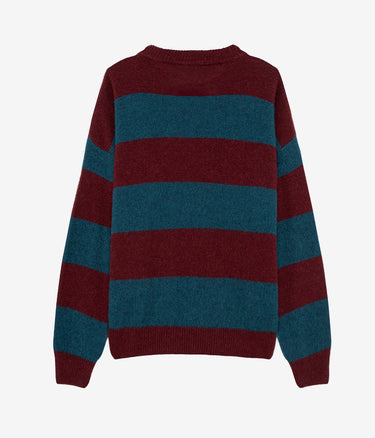 AMISH CREW ÜBER SHETLAND-STREIFEN-PULLOVER, HERGESTELLT IN ITALIEN - Shoelosophy