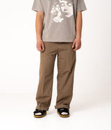 AMISH CHINO JAPAN HOSE PIGMENTGEFÄRBT WIDE BEINE POPELINE BAUMWOLLE HANF - Shoelosophy