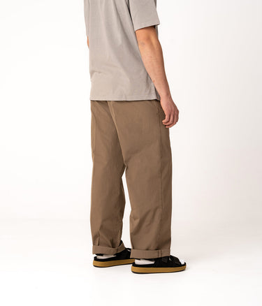 AMISH CHINO JAPAN HOSE PIGMENTGEFÄRBT WIDE BEINE POPELINE BAUMWOLLE HANF - Shoelosophy