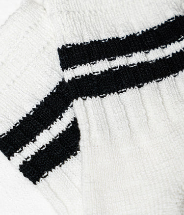 ANONYMOUS ISM SLUB LINE VIERTELSOCKEN WEISS SCHWARZ HERGESTELLT IN JAPAN - Shoelosophy