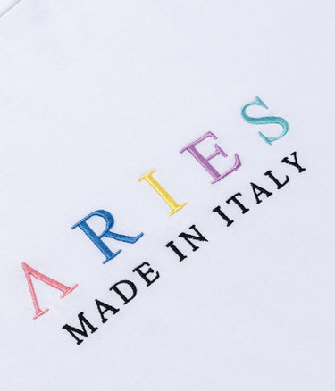 ARIES ARISE UNITED COLORS OF ARIES 티셔츠 화이트 MADE IN ITALY - Shoelosophy