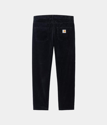 CARHARTT NEWEL PANT I027232 CORDUROY DARK NAVY RINSED - Shoelosophy
